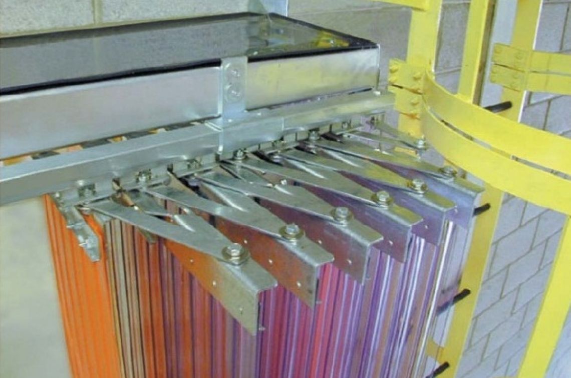 Accordion strip doors 